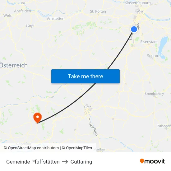 Gemeinde Pfaffstätten to Guttaring map