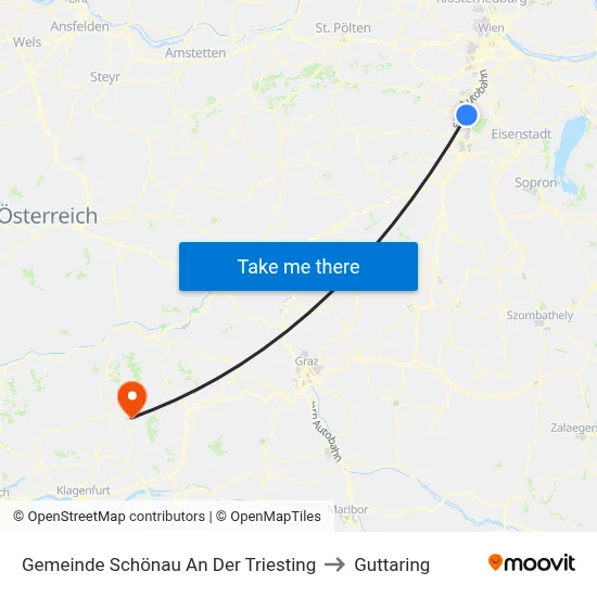 Gemeinde Schönau An Der Triesting to Guttaring map