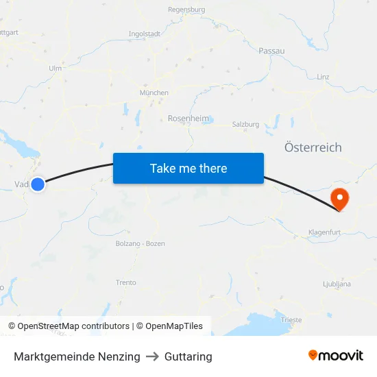 Marktgemeinde Nenzing to Guttaring map