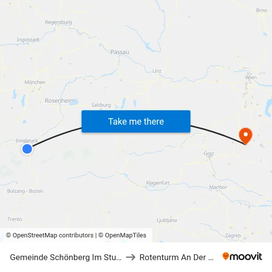 Gemeinde Schönberg Im Stubaital to Rotenturm An Der Pinka map