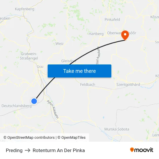 Preding to Rotenturm An Der Pinka map