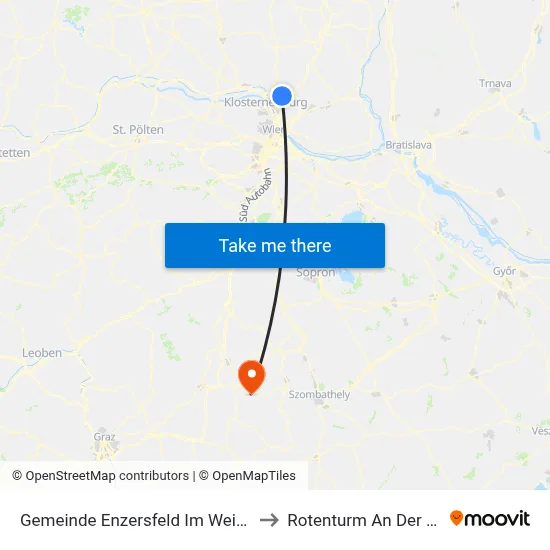 Gemeinde Enzersfeld Im Weinviertel to Rotenturm An Der Pinka map
