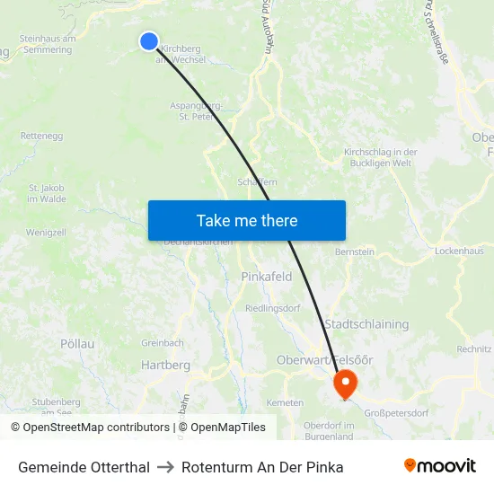 Gemeinde Otterthal to Rotenturm An Der Pinka map