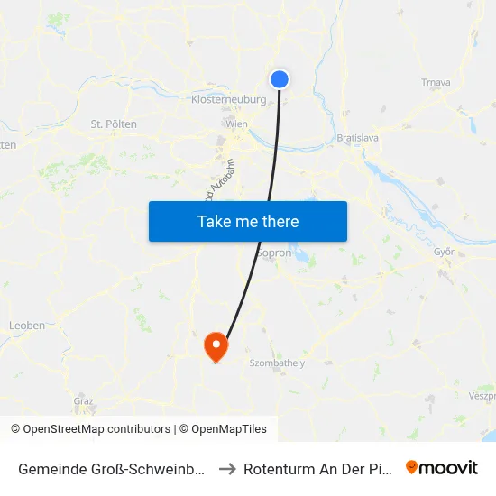 Gemeinde Groß-Schweinbarth to Rotenturm An Der Pinka map