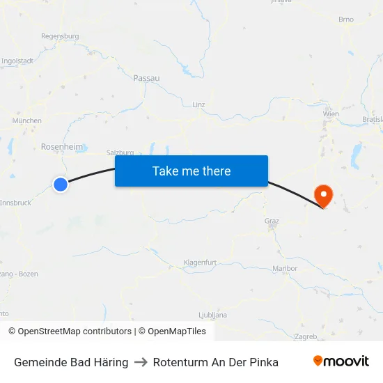 Gemeinde Bad Häring to Rotenturm An Der Pinka map