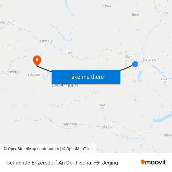Gemeinde Enzersdorf An Der Fischa to Jeging map