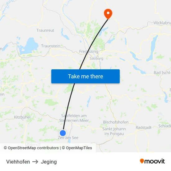 Viehhofen to Jeging map