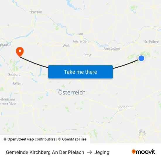 Gemeinde Kirchberg An Der Pielach to Jeging map