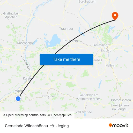 Gemeinde Wildschönau to Jeging map