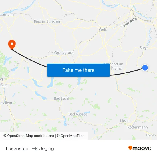 Losenstein to Jeging map