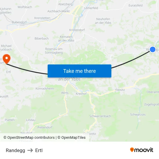 Randegg to Ertl map