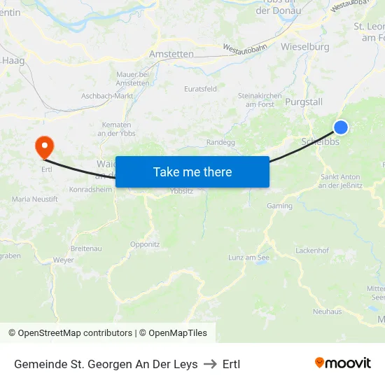 Gemeinde St. Georgen An Der Leys to Ertl map