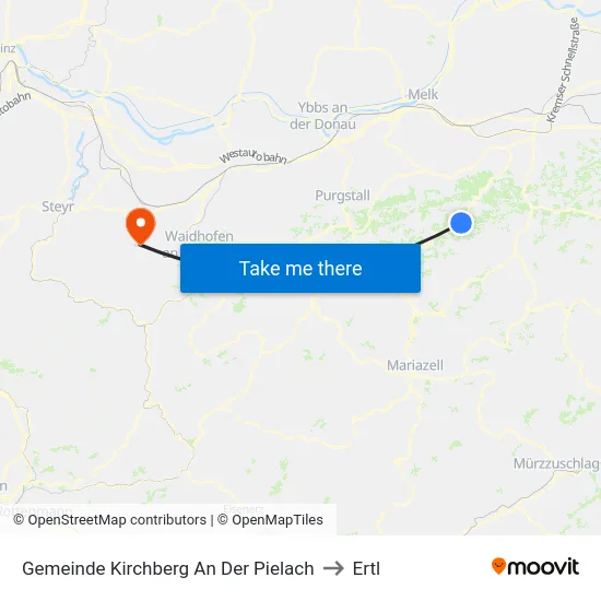 Gemeinde Kirchberg An Der Pielach to Ertl map