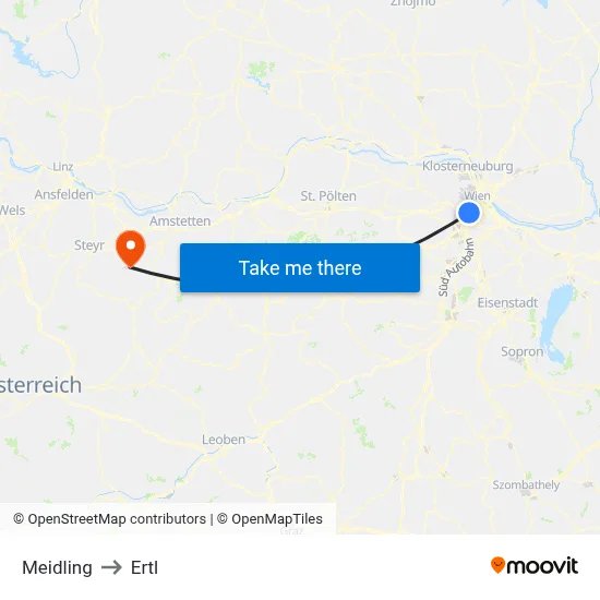Meidling to Ertl map