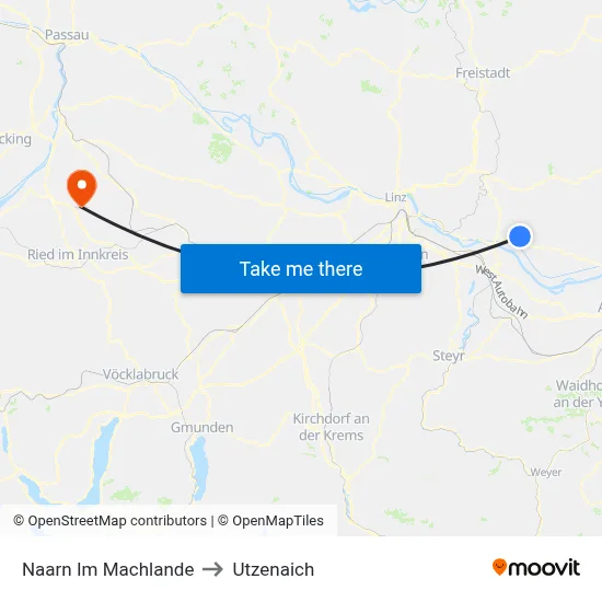Naarn Im Machlande to Utzenaich map