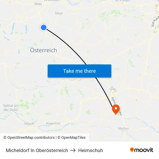 Micheldorf In Oberösterreich to Heimschuh map