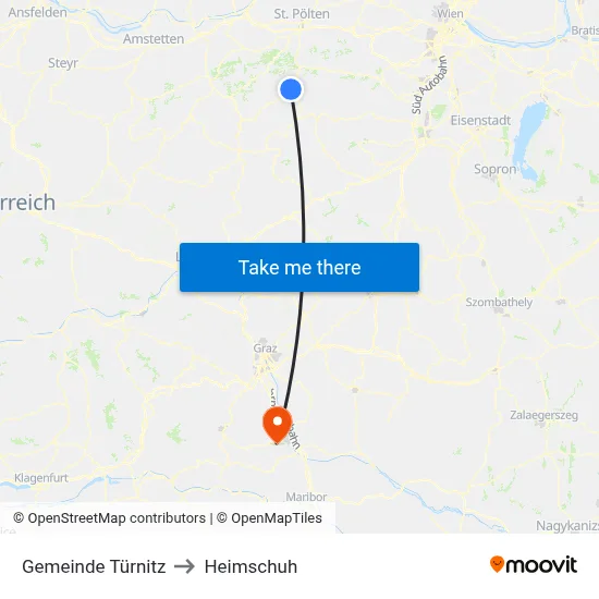 Gemeinde Türnitz to Heimschuh map