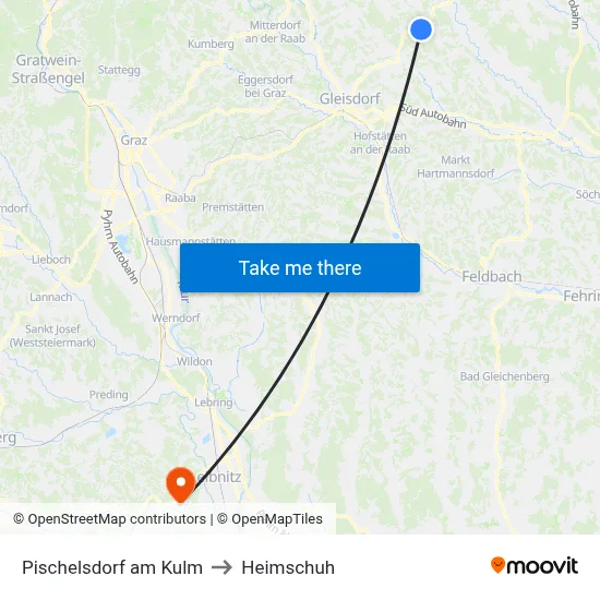 Pischelsdorf am Kulm to Heimschuh map