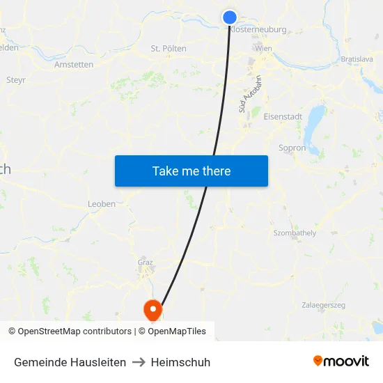 Gemeinde Hausleiten to Heimschuh map