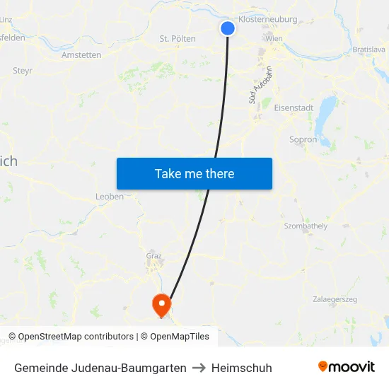Gemeinde Judenau-Baumgarten to Heimschuh map