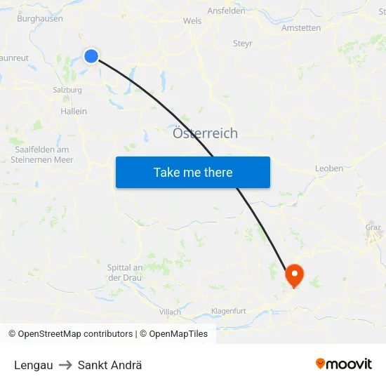 Lengau to Sankt Andrä map