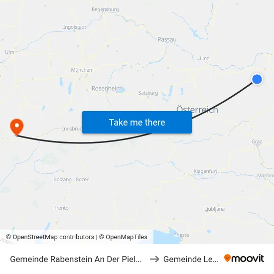 Gemeinde Rabenstein An Der Pielach to Gemeinde Lech map
