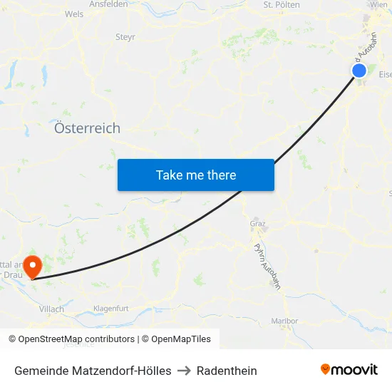 Gemeinde Matzendorf-Hölles to Radenthein map