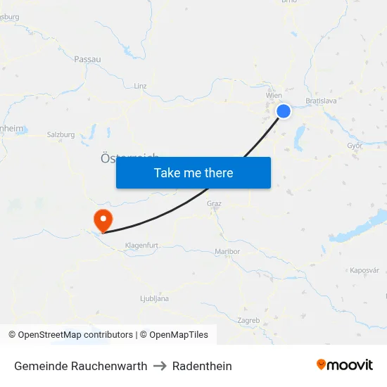 Gemeinde Rauchenwarth to Radenthein map