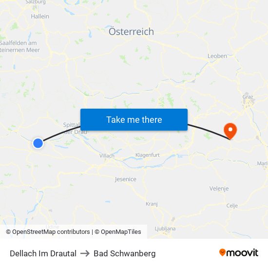 Dellach Im Drautal to Bad Schwanberg map