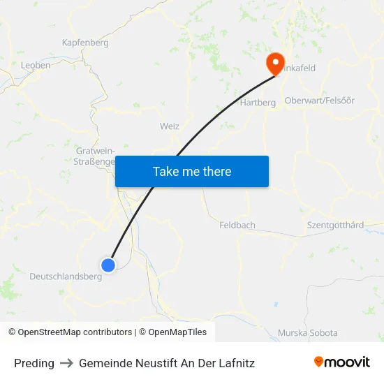 Preding to Gemeinde Neustift An Der Lafnitz map