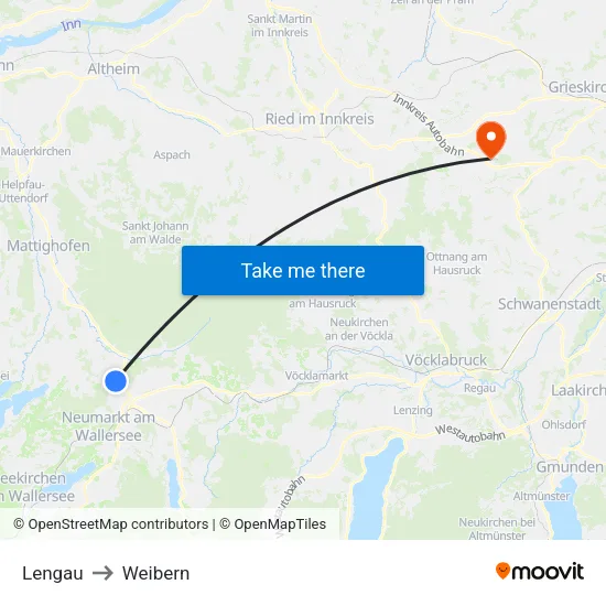 Lengau to Weibern map