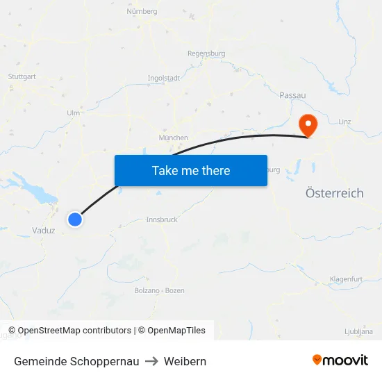 Gemeinde Schoppernau to Weibern map