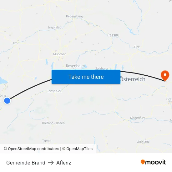 Gemeinde Brand to Aflenz map