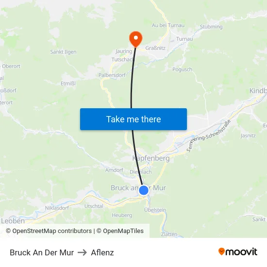 Bruck An Der Mur to Aflenz map