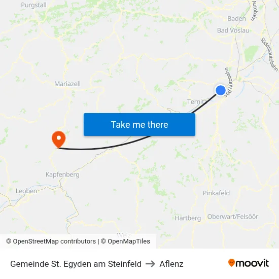Gemeinde St. Egyden am Steinfeld to Aflenz map