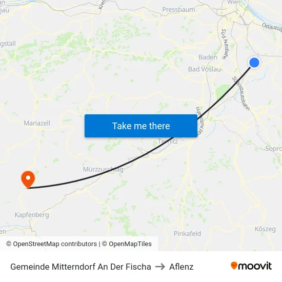 Gemeinde Mitterndorf An Der Fischa to Aflenz map