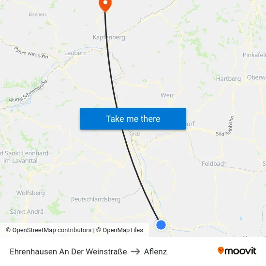 Ehrenhausen An Der Weinstraße to Aflenz map