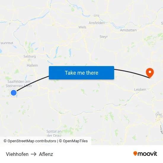 Viehhofen to Aflenz map