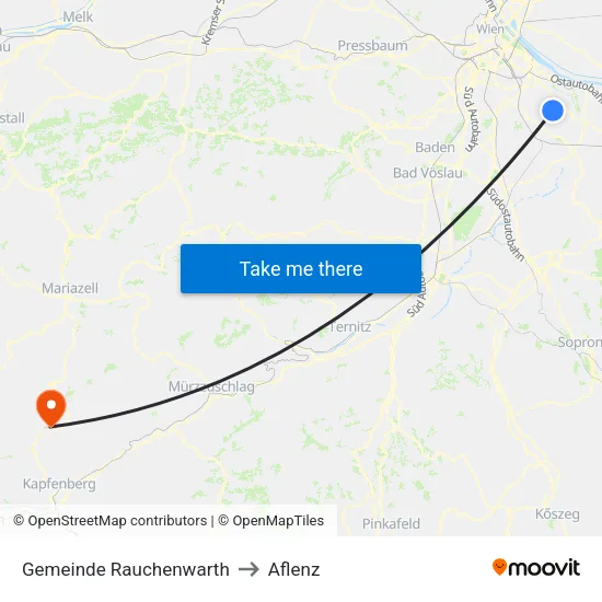 Gemeinde Rauchenwarth to Aflenz map