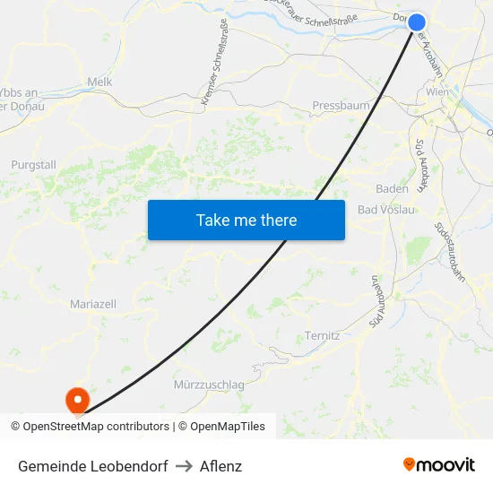 Gemeinde Leobendorf to Aflenz map
