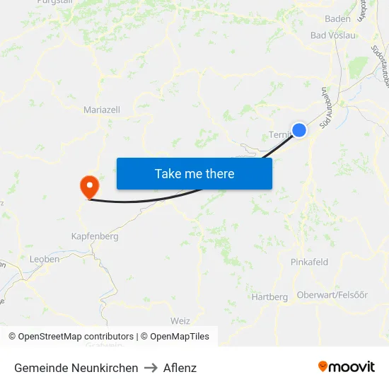 Gemeinde Neunkirchen to Aflenz map
