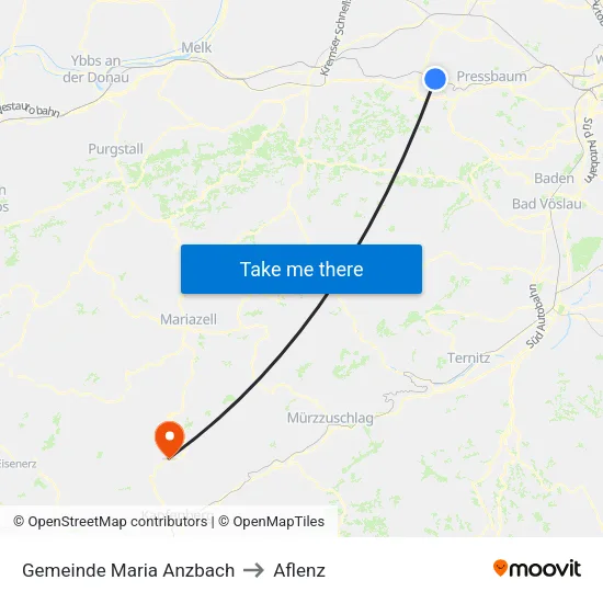 Gemeinde Maria Anzbach to Aflenz map