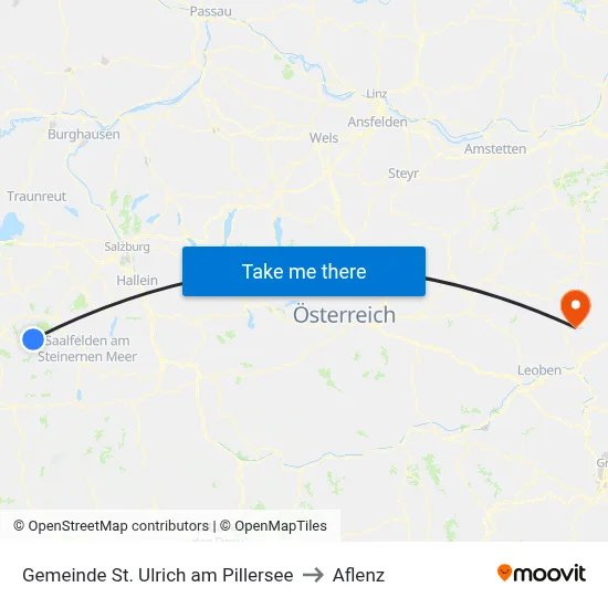 Gemeinde St. Ulrich am Pillersee to Aflenz map