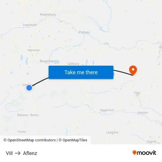 Vill to Aflenz map