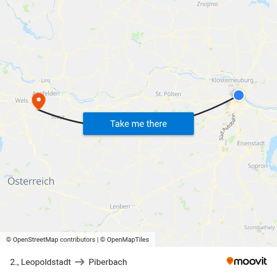 2., Leopoldstadt to Piberbach map