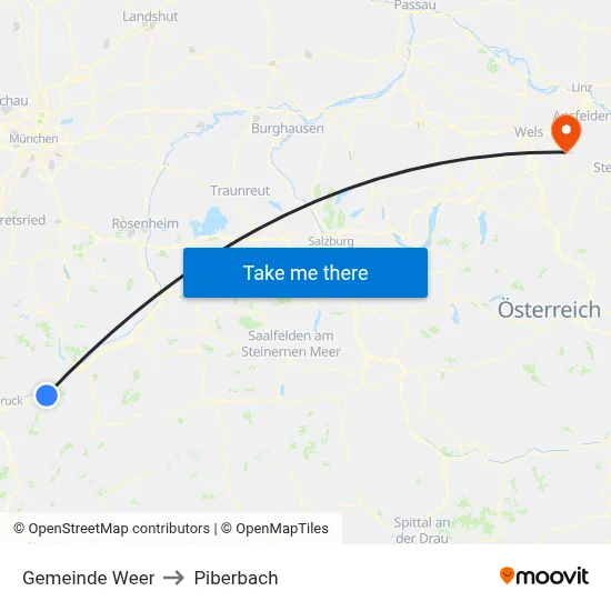 Gemeinde Weer to Piberbach map