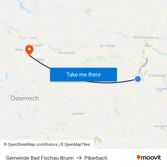 Gemeinde Bad Fischau-Brunn to Piberbach map