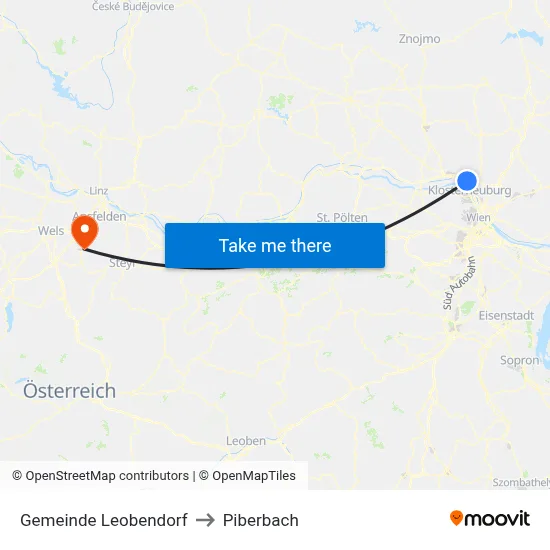 Gemeinde Leobendorf to Piberbach map