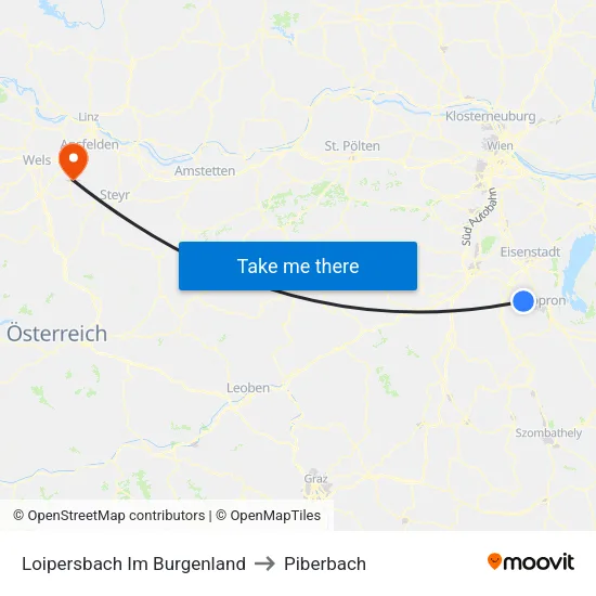 Loipersbach Im Burgenland to Piberbach map