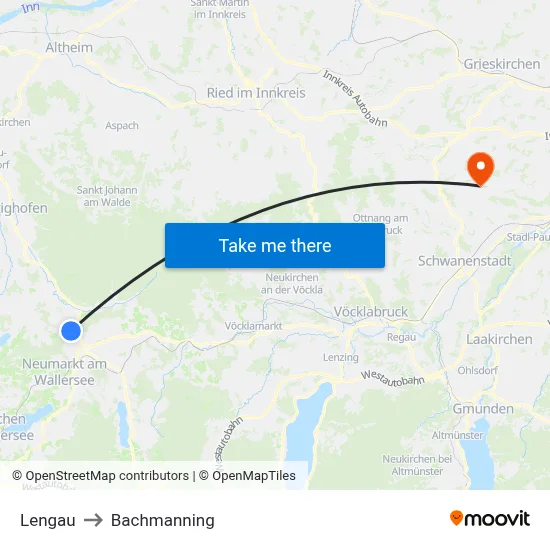 Lengau to Bachmanning map